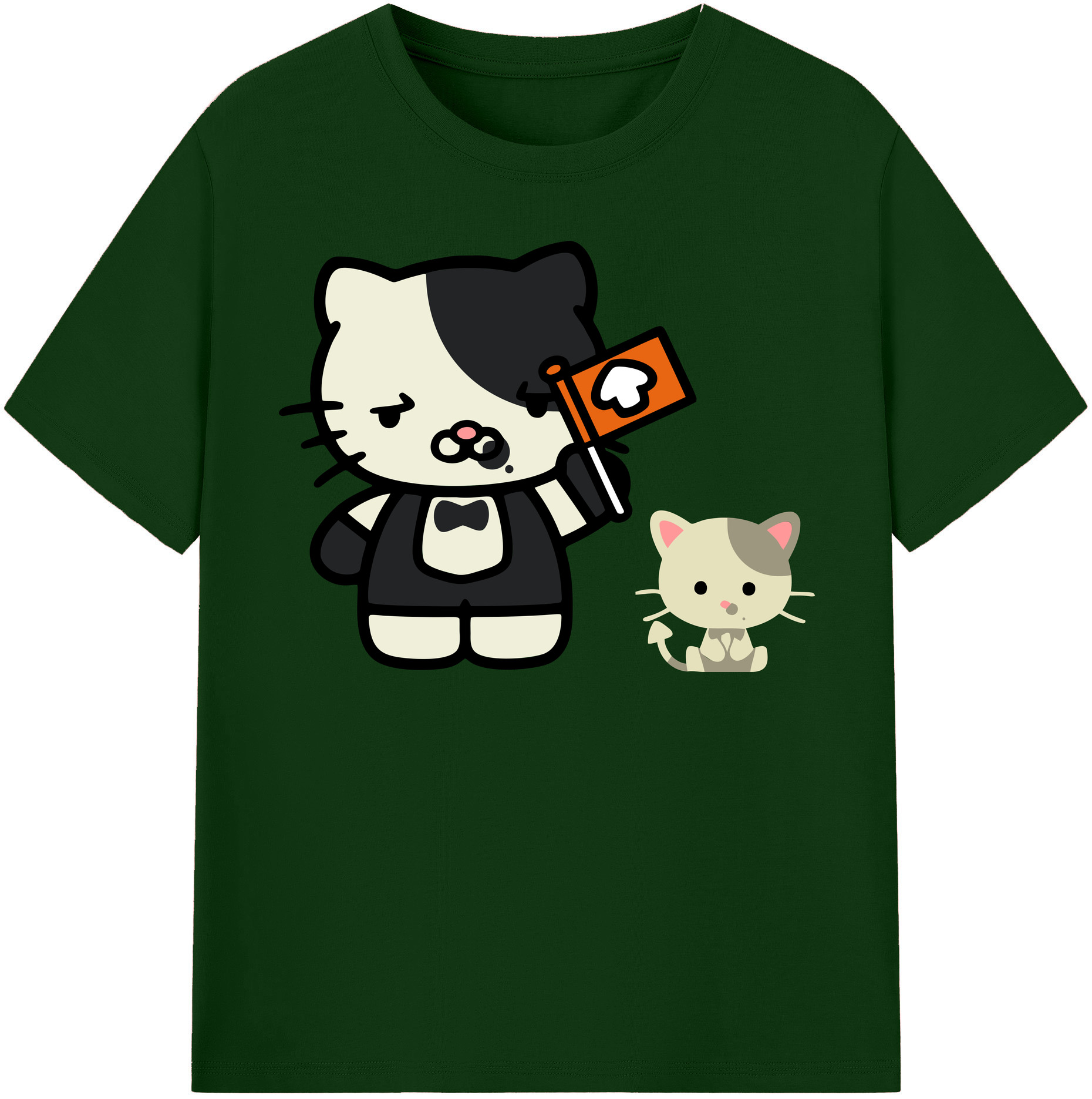 （画像用） Hello Kitty ハローキティ 綿100％半袖Tシャツ（フロントプリント）
